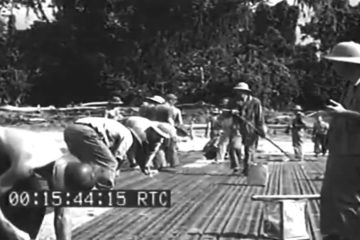 U.S. Navy WWII Color Film Advance Base Seabees Construction Batallions